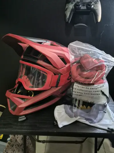 Casco fox cn antiparras perfecto  estado - miniatura 1