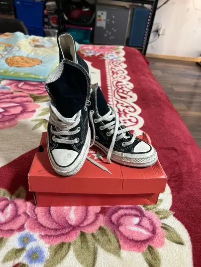 Zapatillas Converse negras de lona - miniatura 1