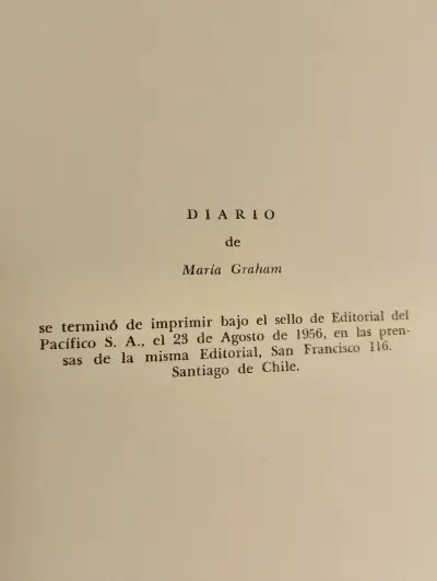Diario de mi residencia en Chile 1822 - Maria Graham - miniatura 4
