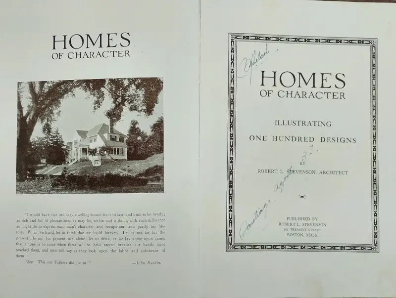 Libro antiguo 'Homes of Character' de Robert L. Stevenson - 2