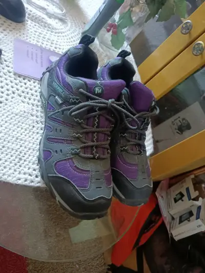 Zapatillas merrell gris y morado para mujer - miniatura 5