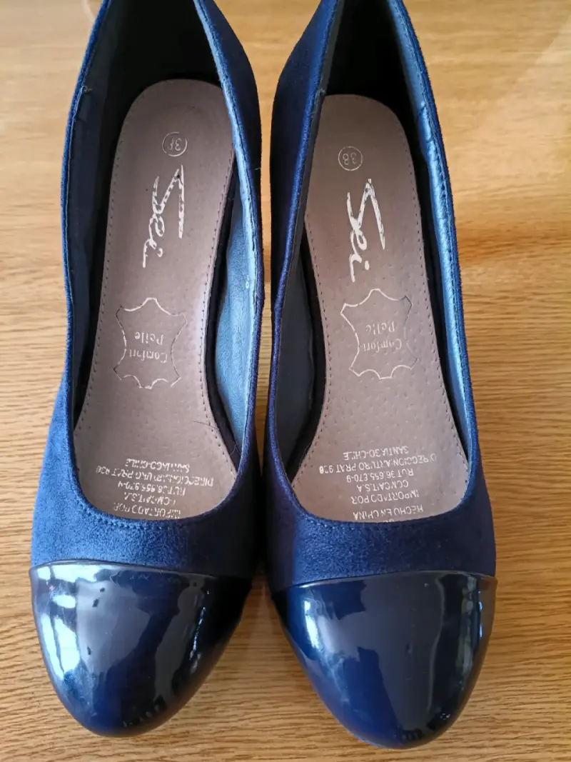 Tacones mujer azul marino talla 38 - 1