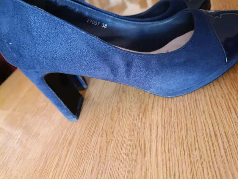 Tacones mujer azul marino talla 38 - 2