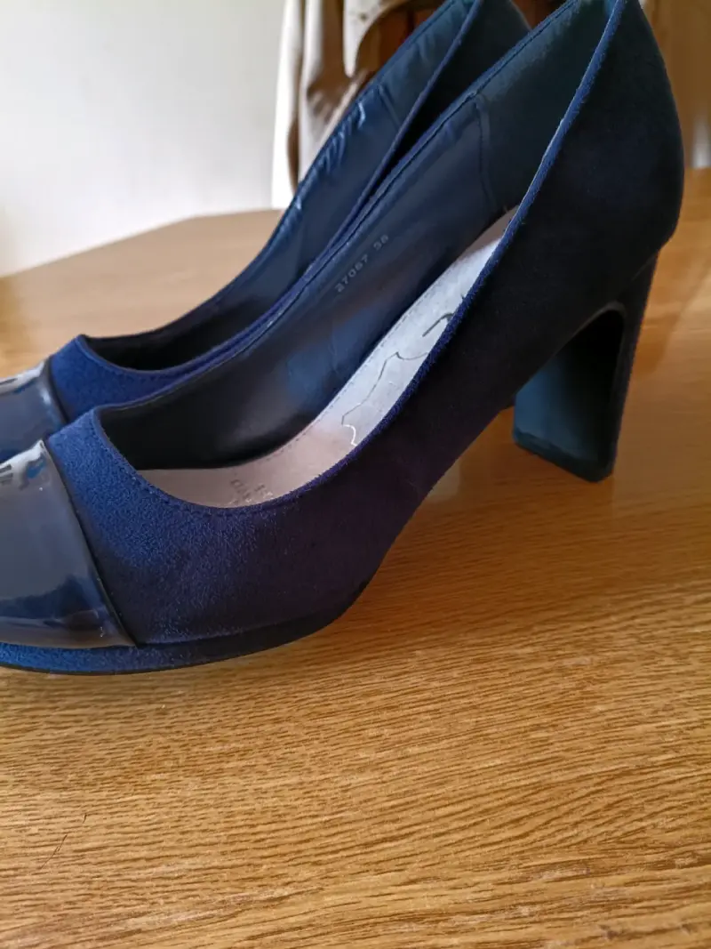 Tacones mujer azul marino talla 38 - 3