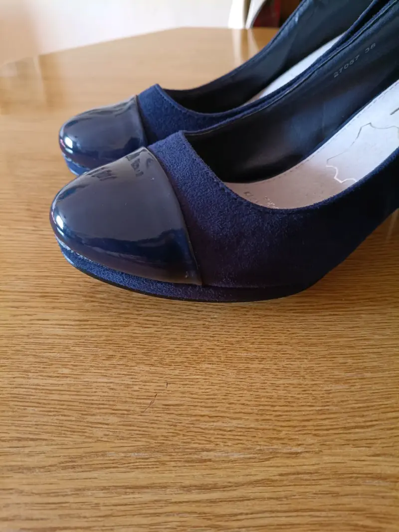 Tacones mujer azul marino talla 38 - 4