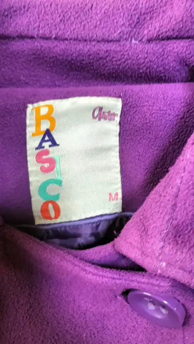 Abrigo morado de lana Index para mujer - miniatura 6