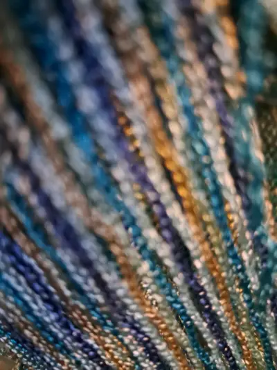 PONCHO BUFANDA en tonos azules - miniatura 4