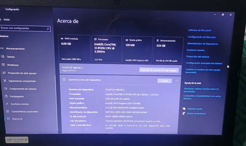 Laptop Acer Aspire 5 Intel Core i3 - 2