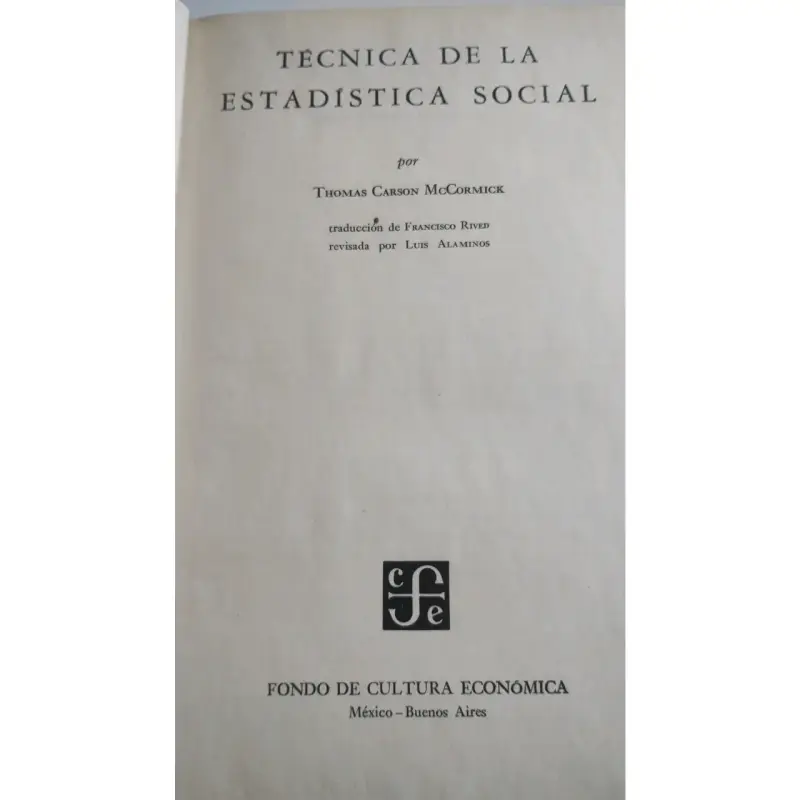 Técnica de la Estadística Social - 2