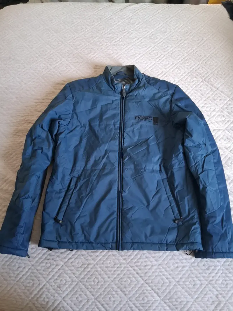 Chaqueta parka azul Reef para hombre con cierre