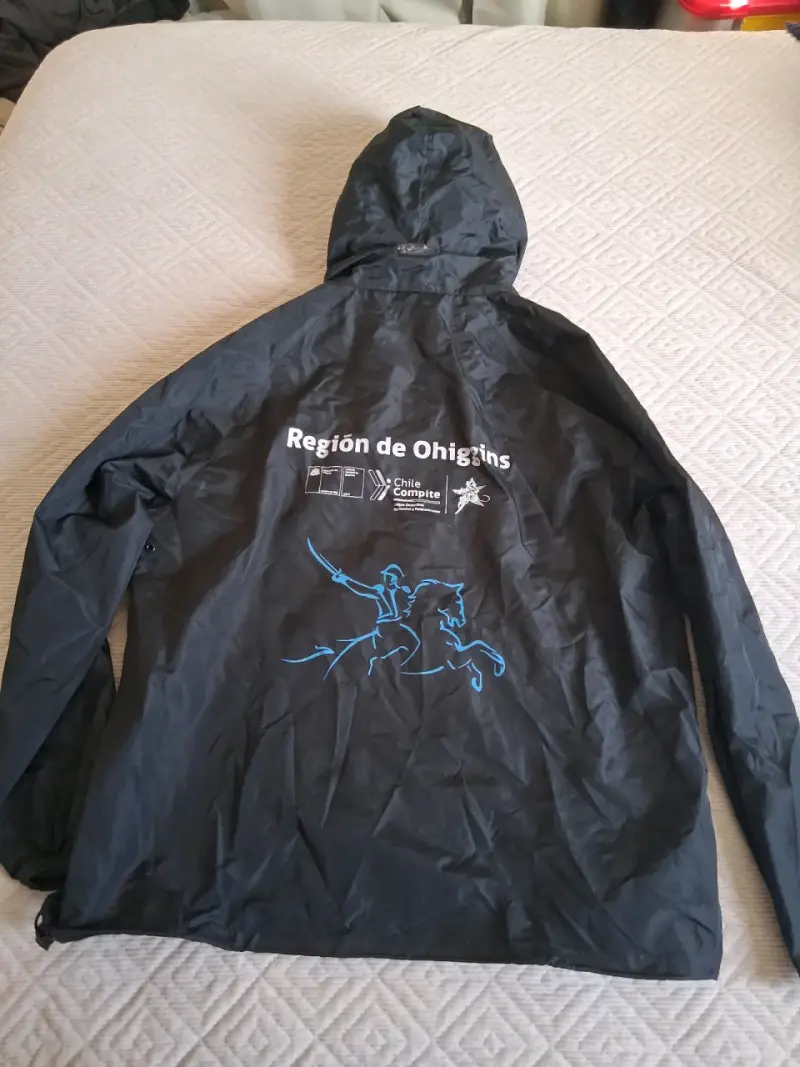 Chaqueta cortaviento Región de O'Higgins negra - 1