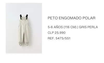 Peto engomado polar para niños Zara 5-6 - miniatura 1