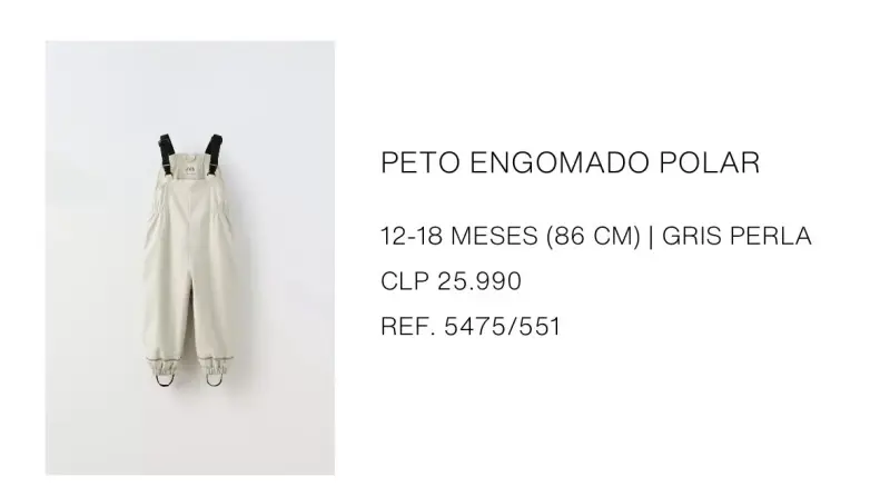 Peto engomado polar niños Zara 12a18(86 cms) - 1