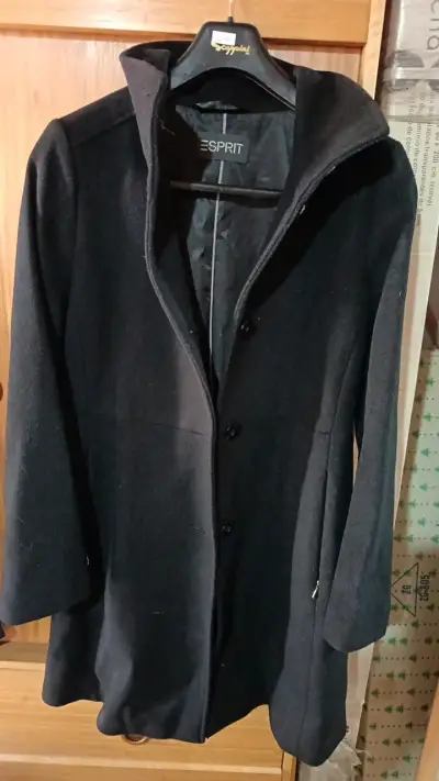 Abrigo negro Esprit para mujer - miniatura 1