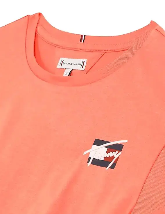 Polera Tommy Hilfiger coral con nudo - 3