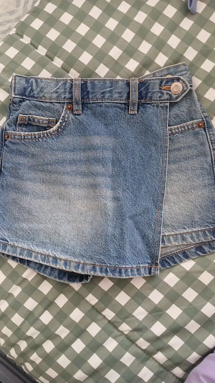 Mini falda de mezclilla azul Zara - 1