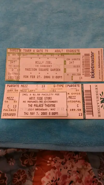 Entradas de colección Billy Joel y West Side Story - miniatura 1