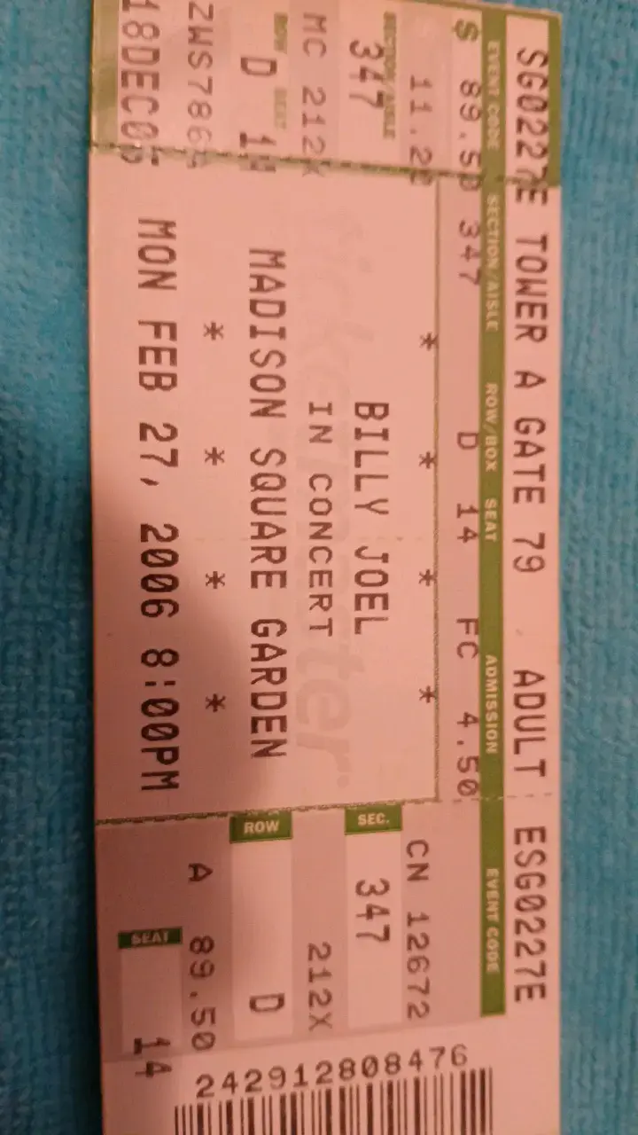 Entradas de colección Billy Joel y West Side Story - 3
