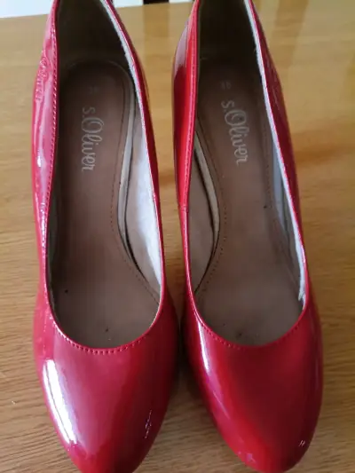Zapatos de tacón rojo s.Oliver talla 38 - miniatura 1