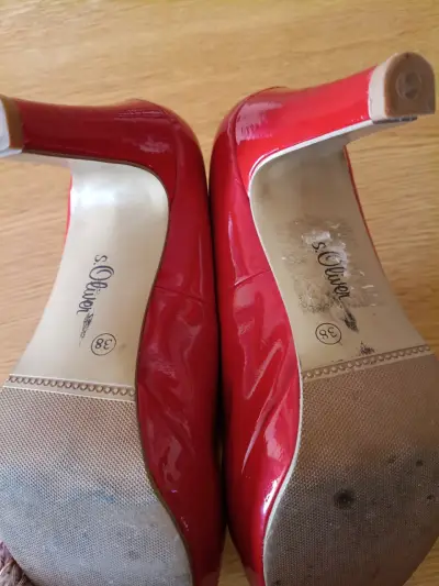 Zapatos de tacón rojo s.Oliver talla 38 - miniatura 4