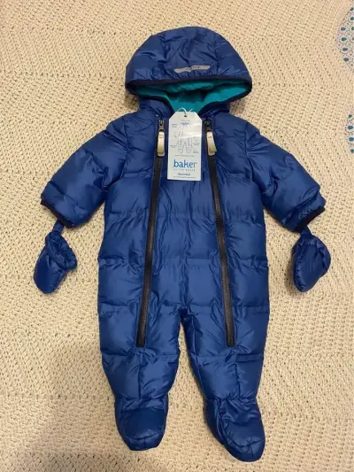 Enterito de invierno azul para bebé Baker 0-3 mese - miniatura 1