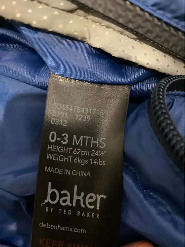Enterito de invierno azul para bebé Baker 0-3 mese - 3