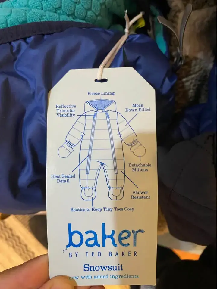 Enterito de invierno azul para bebé Baker 0-3 mese - 4