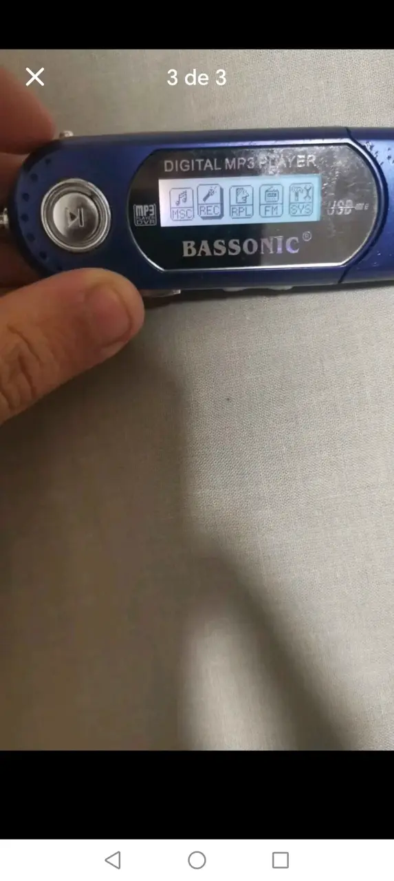 Reproductor MP3 Bassonic azul compacto - 3
