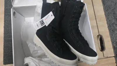 Zapatillas negras Superga de lona con plataforma - miniatura 1