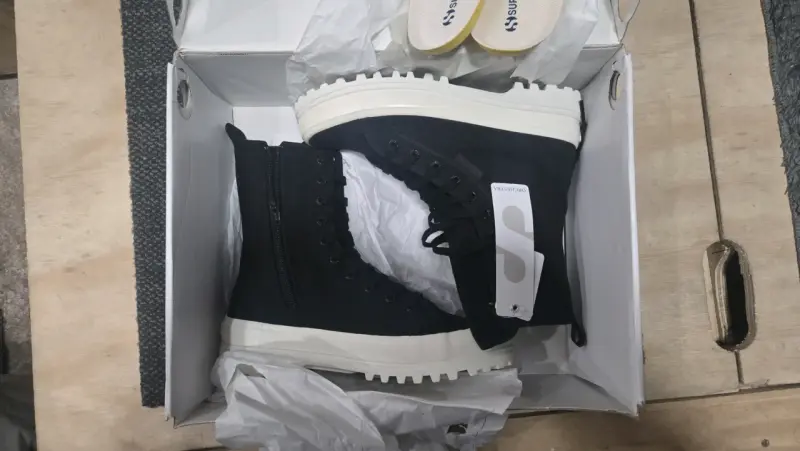 Zapatillas negras Superga de lona con plataforma - 2