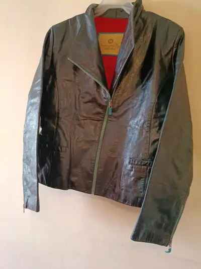Chaqueta de cuero negra Pierangelo My - miniatura 1