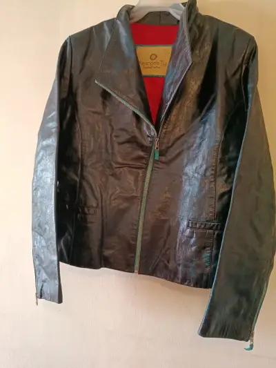 Chaqueta de cuero negra Pierangelo My - miniatura 2