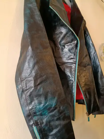 Chaqueta de cuero negra Pierangelo My - miniatura 5