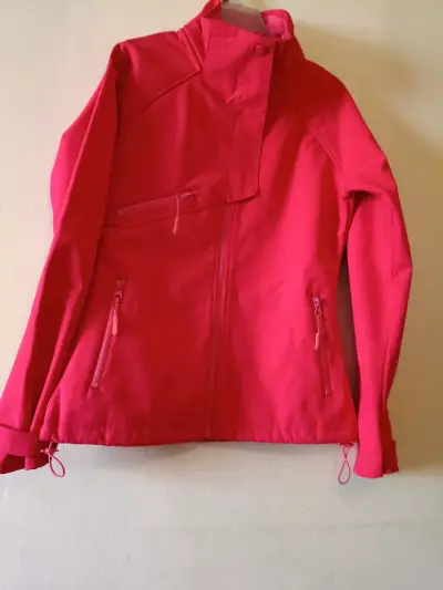 Chaqueta impermeable softshell roja para mujer - miniatura 1
