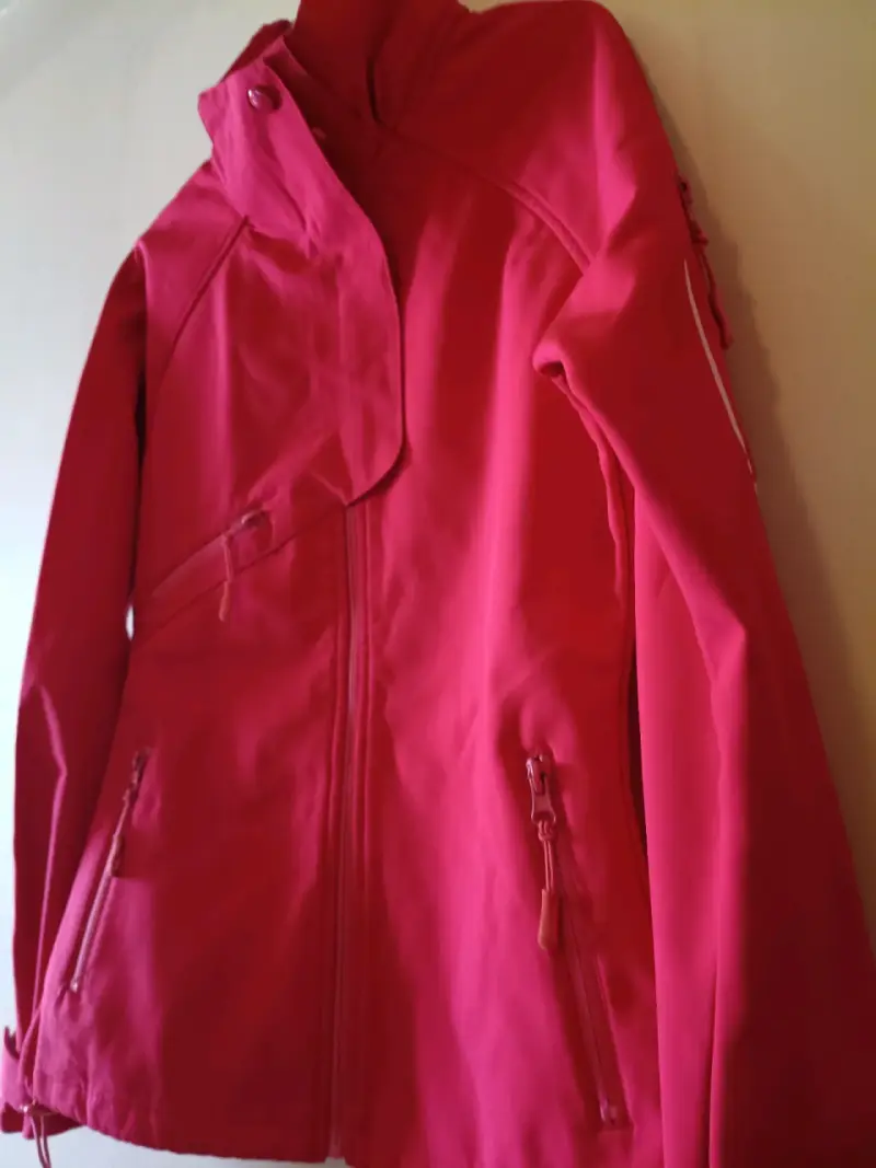 Chaqueta impermeable softshell roja para mujer - 5