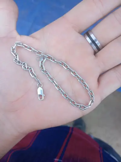 Cadena de plata estilo eslabón grueso - miniatura 1