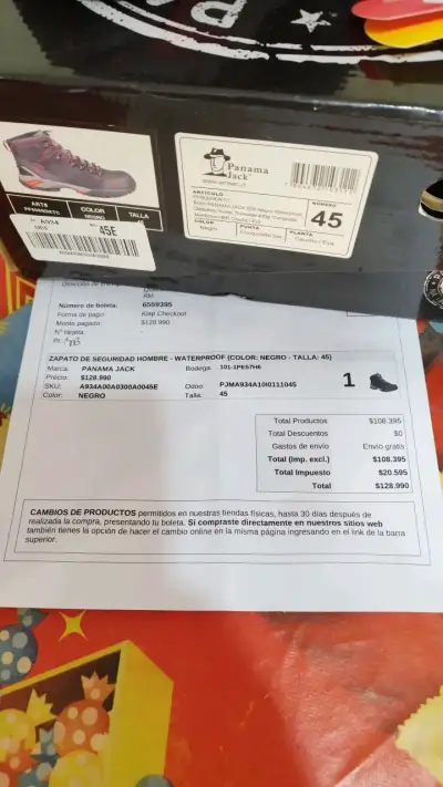 Botas de seguridad Panamoc negras talla 45 - miniatura 6