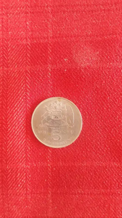 Moneda antigua de 5 escudos 1971 Chilena - miniatura 1