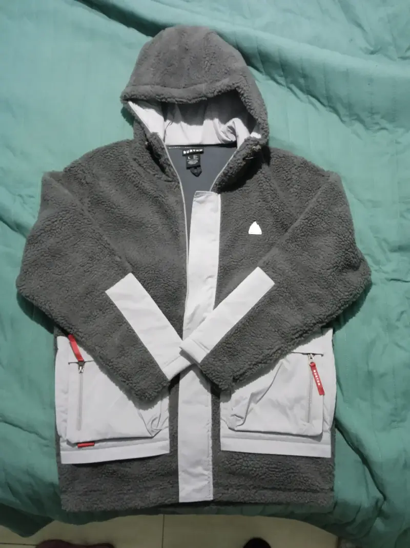 Chaqueta polar gris con capucha Burtons - 2