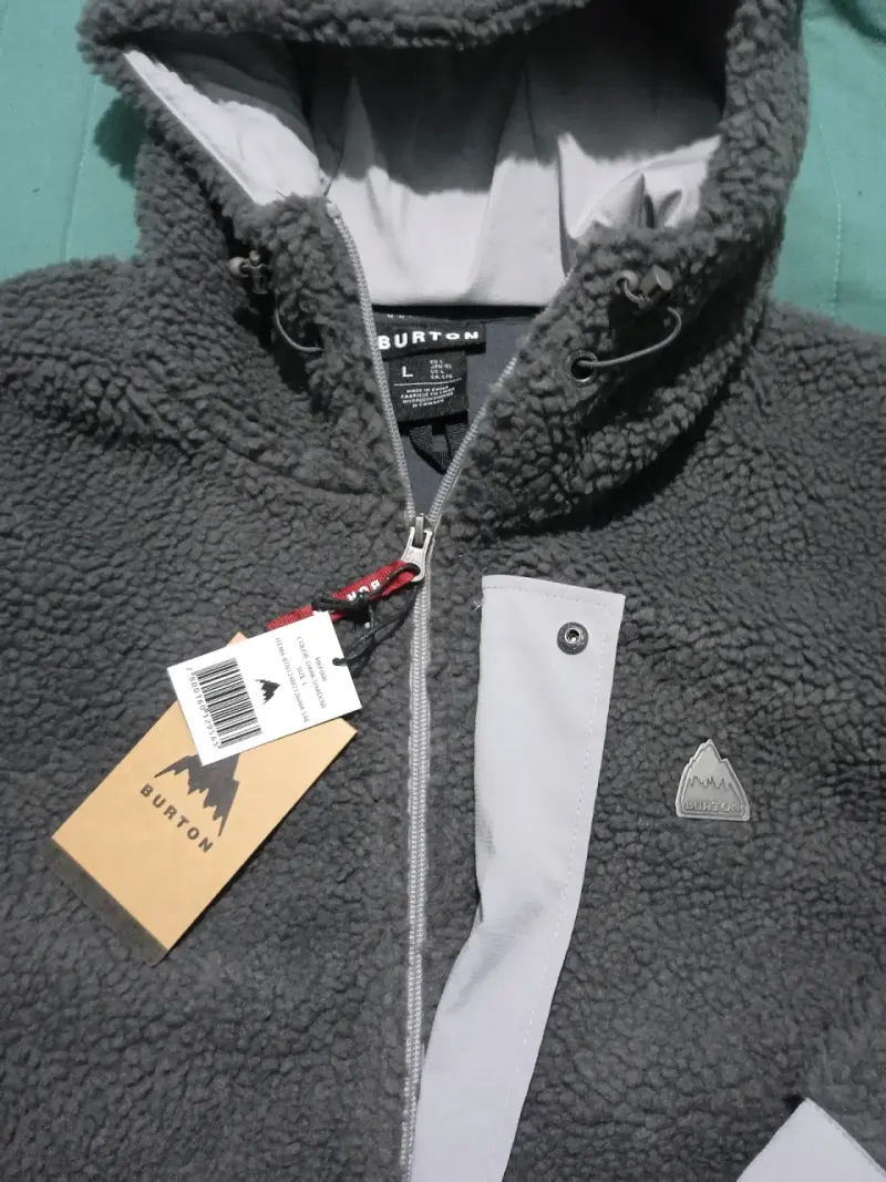 Chaqueta polar gris con capucha Burtons - 4