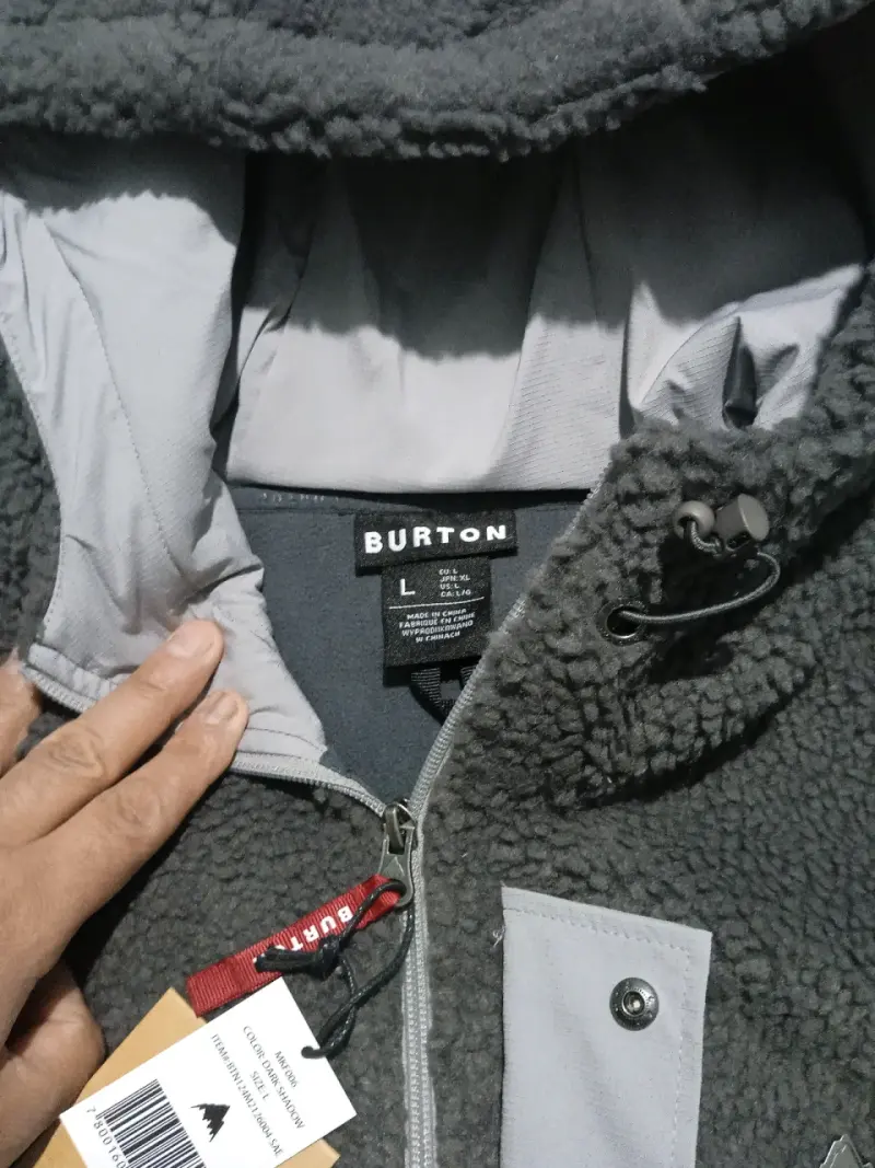 Chaqueta polar gris con capucha Burtons - 6