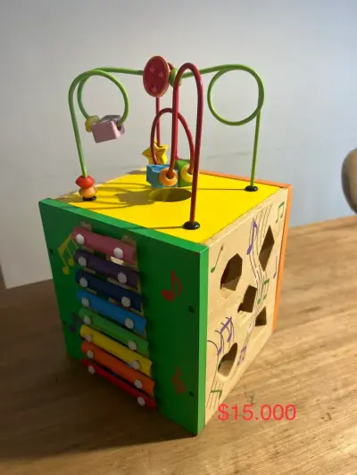Cubo de actividades de madera para niños - miniatura 1