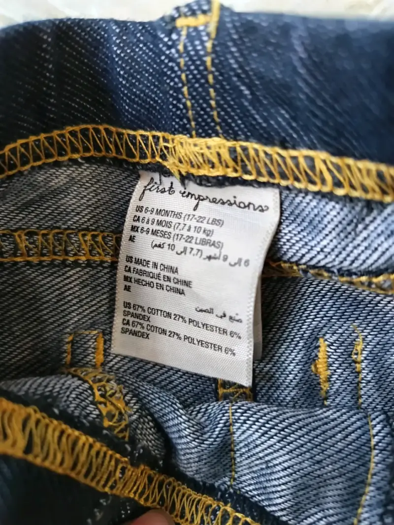 Jeans de bebé azul oscuro con etiqueta - 3