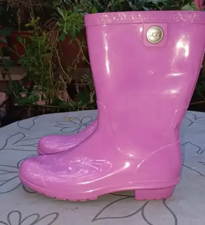 Botas de lluvia rosas para mujer - miniatura 1