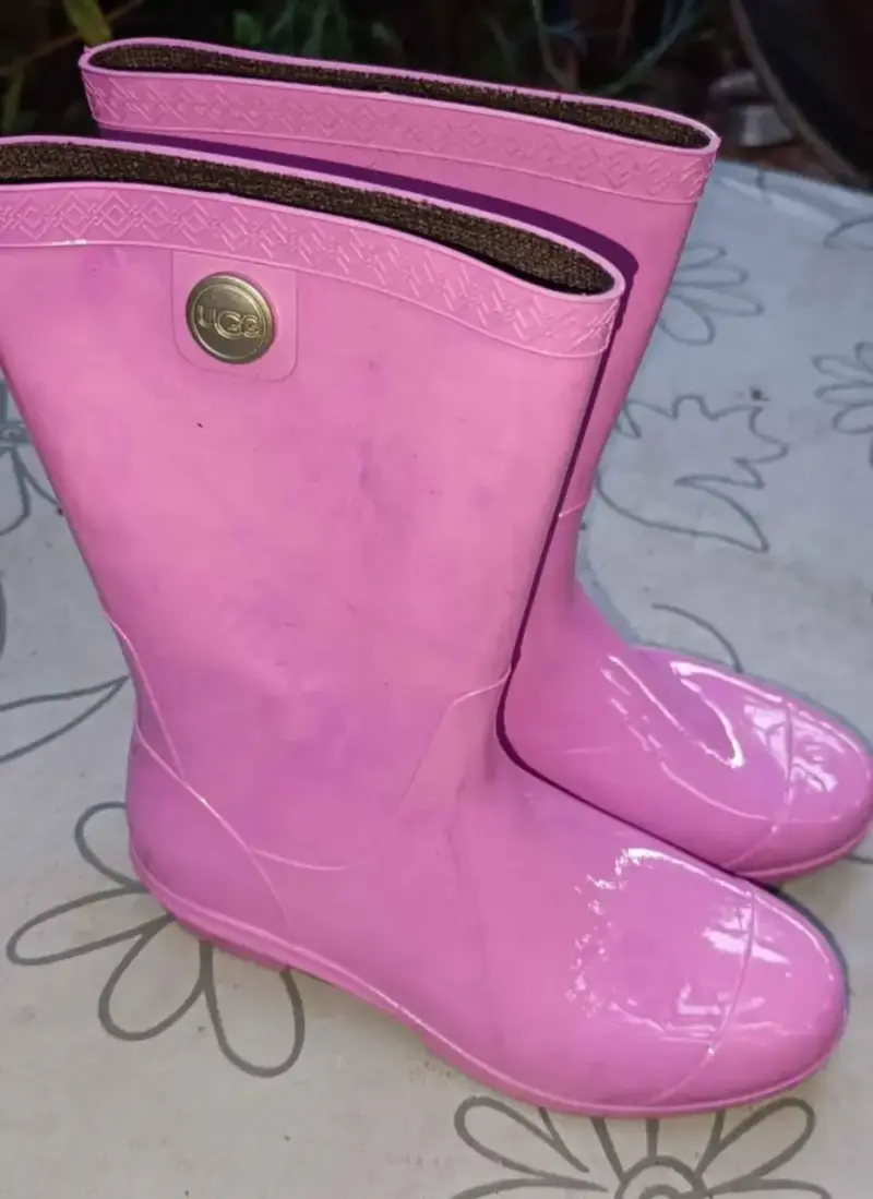 Botas de lluvia rosas para mujer - 2