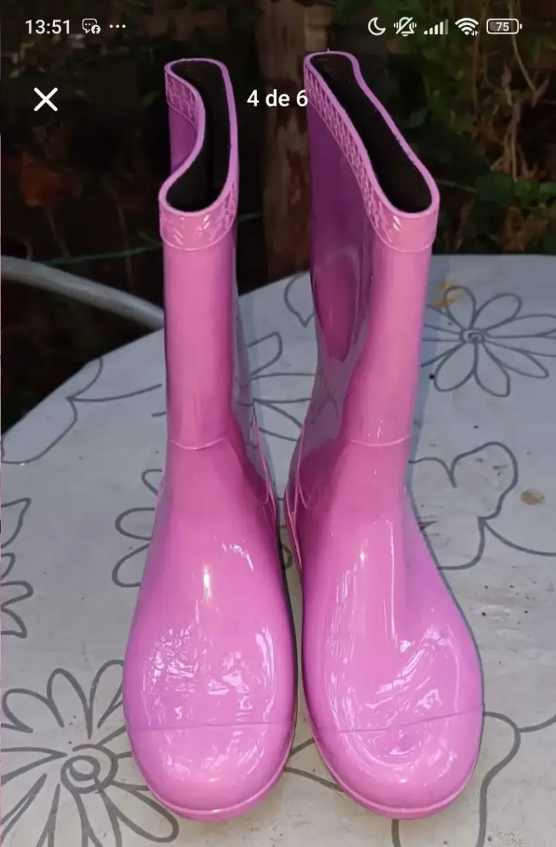 Botas de lluvia rosas para mujer - 3