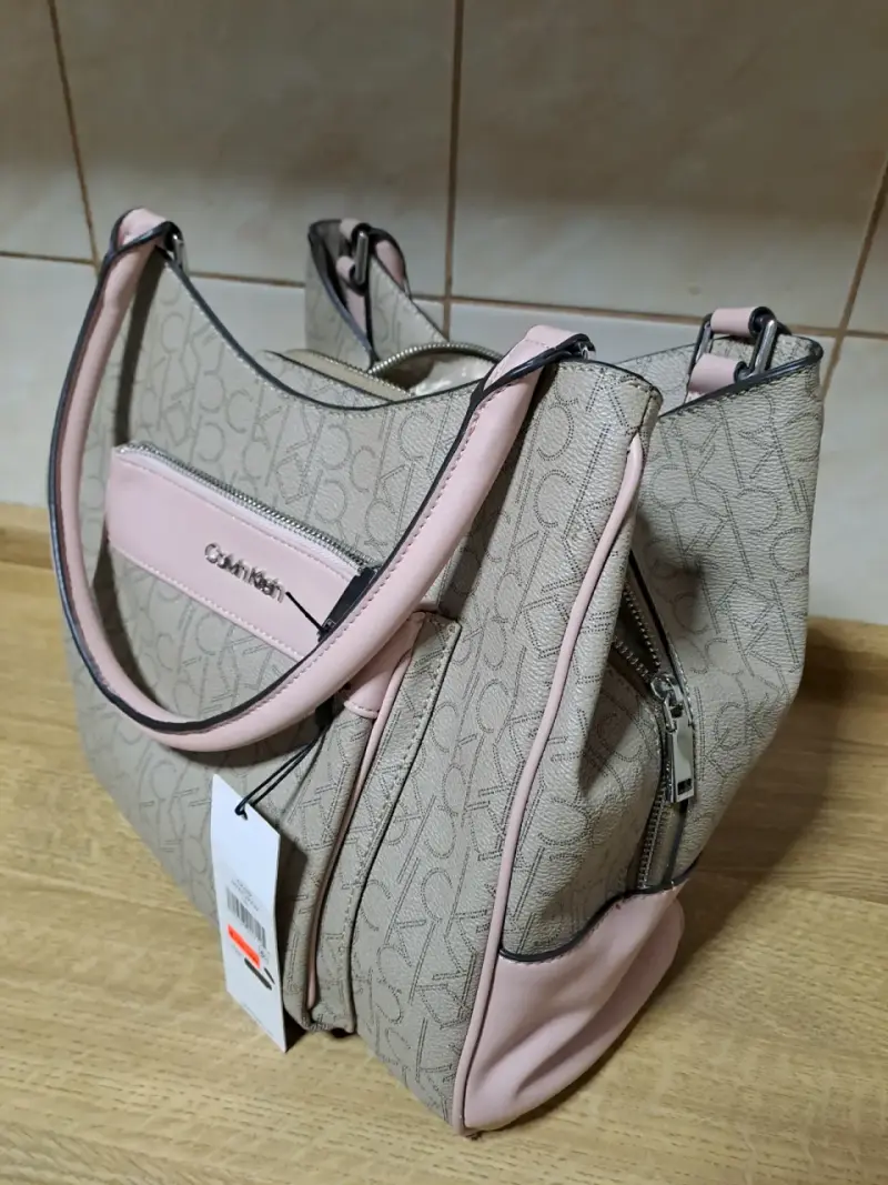 Bolso Calvin Klein beige y rosa nuevo - 2