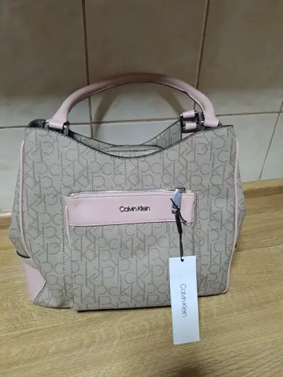 Bolso Calvin Klein beige y rosa nuevo - miniatura 3