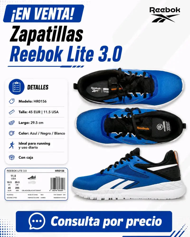 Zapatillas Reebok Lite 3.0 Azul - 1