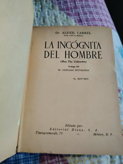 Libro 'La incógnita del hombre' de Alexis Carrel - miniatura 1